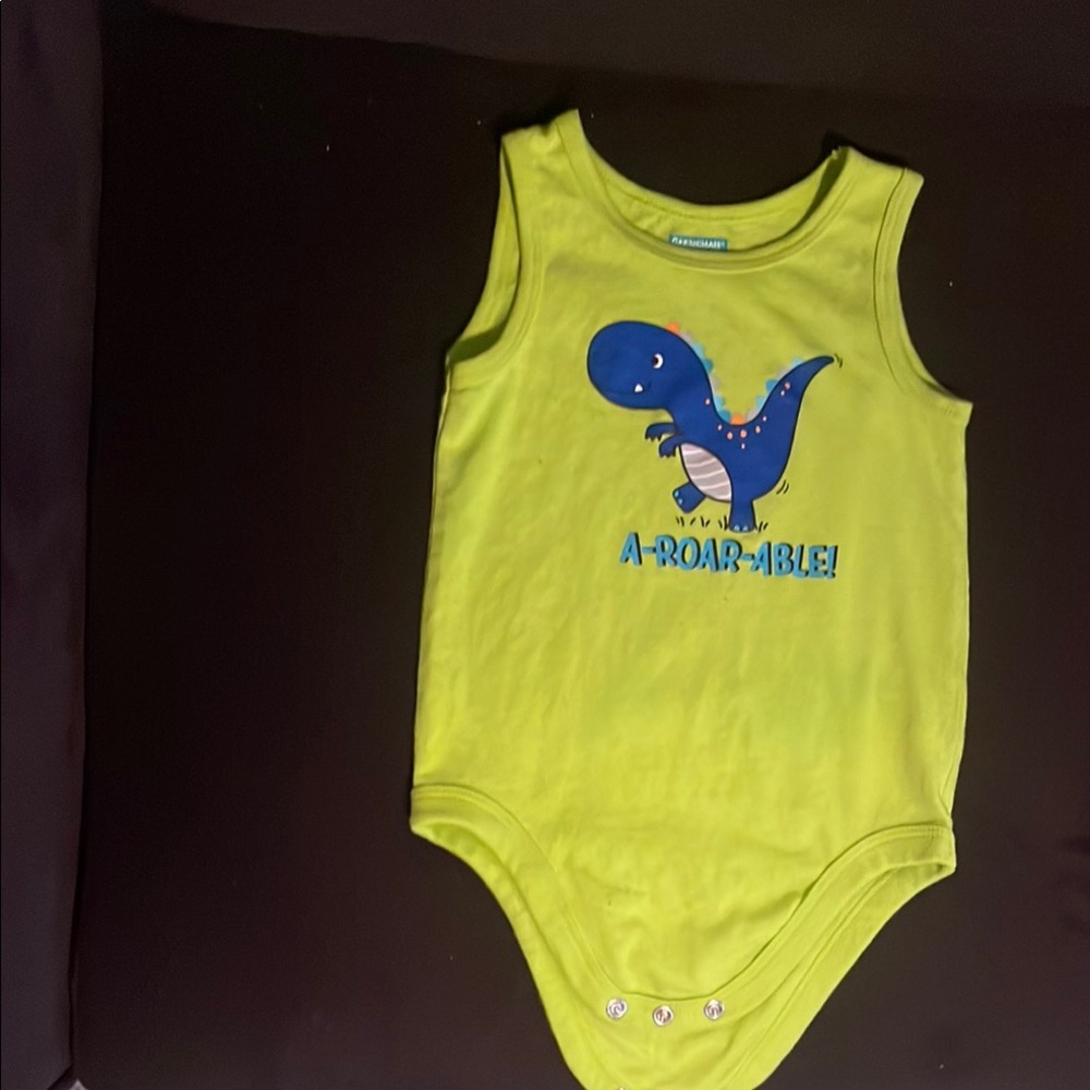 Green Dinosaur Baby Onesie